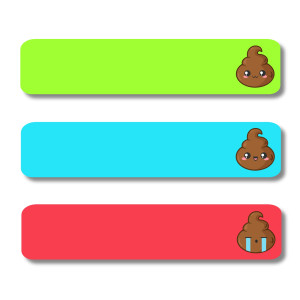 Large Sticker Labels - Poop Happens