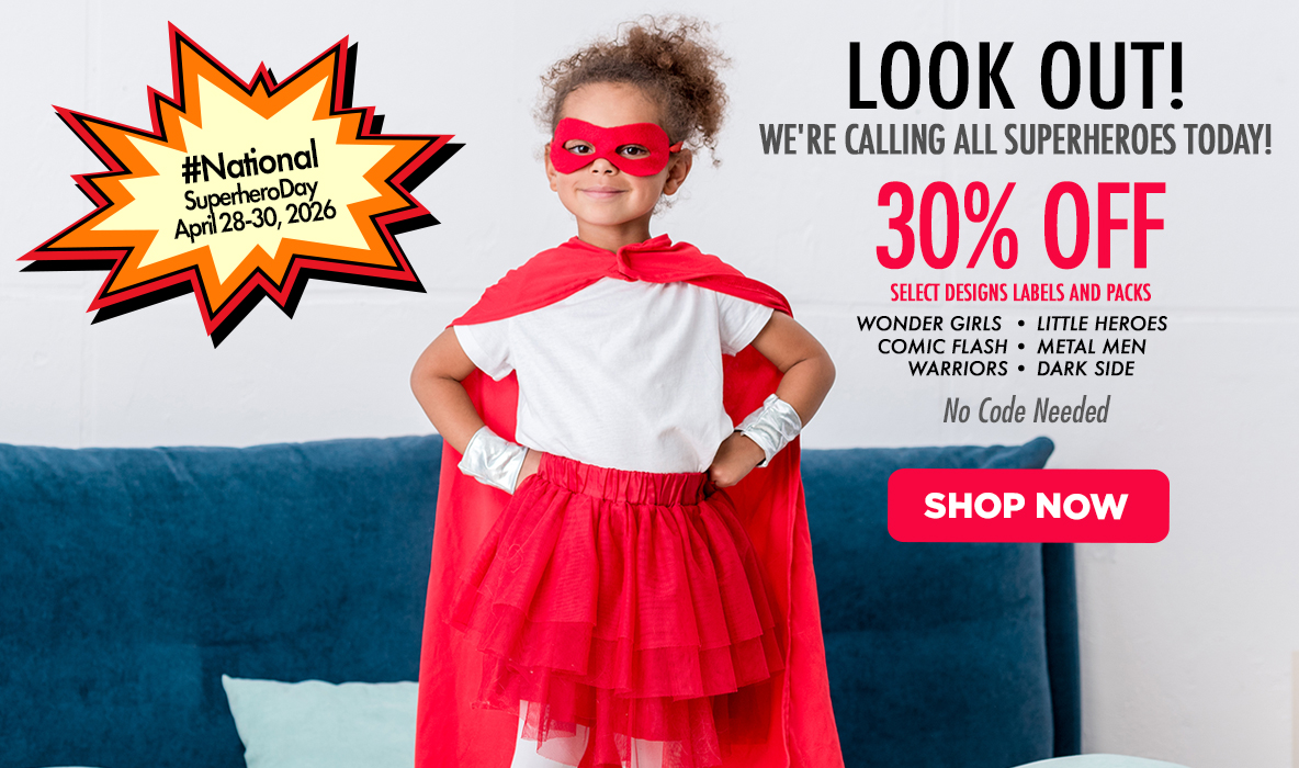 Lovable Labels - Superhero Day Sale