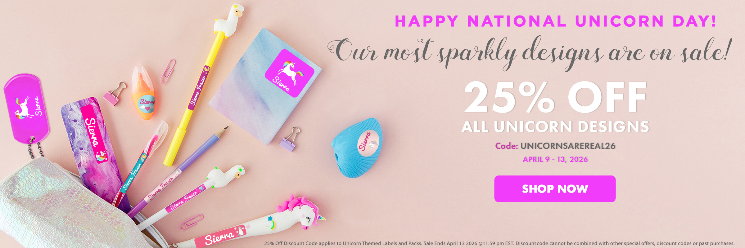 Lovable Labels - Unicorn Day Sale