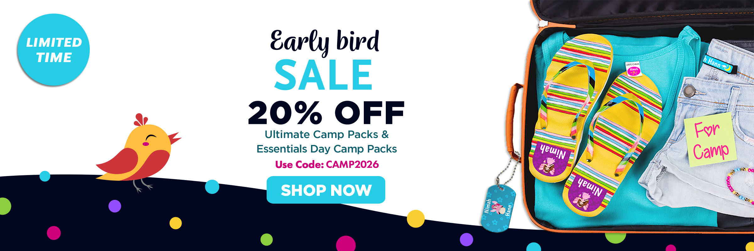 Lovable Labels - Camp Early Bird Sale