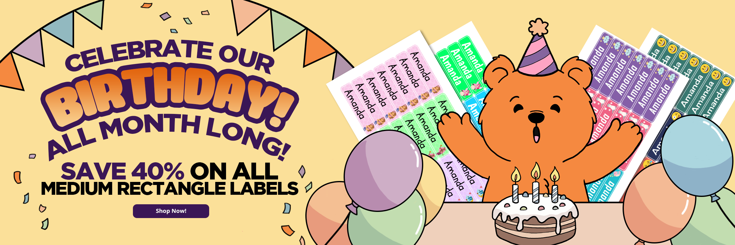 Lovable Labels - Birthday Sale